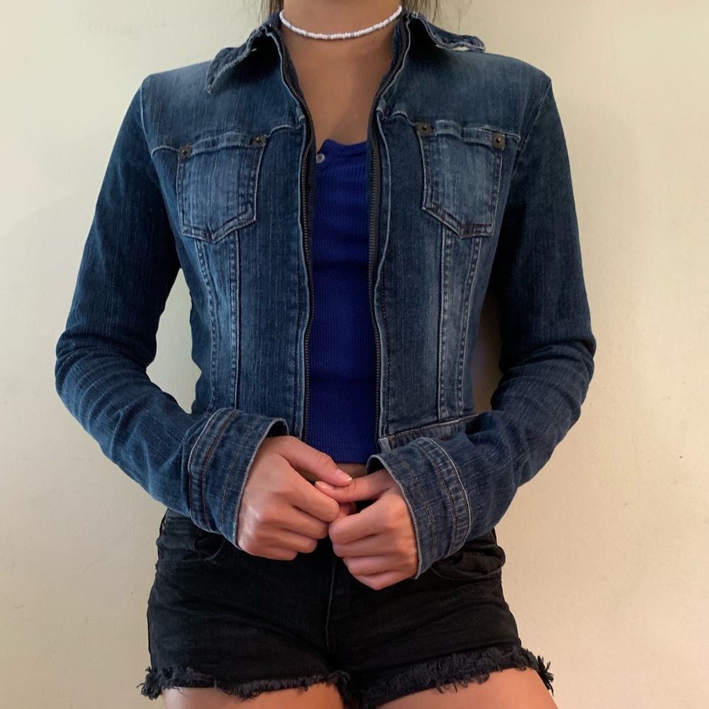 Vintage Guess Co cropped denim jacket